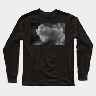 Clouds 8 In Black and White Long Sleeve T-Shirt